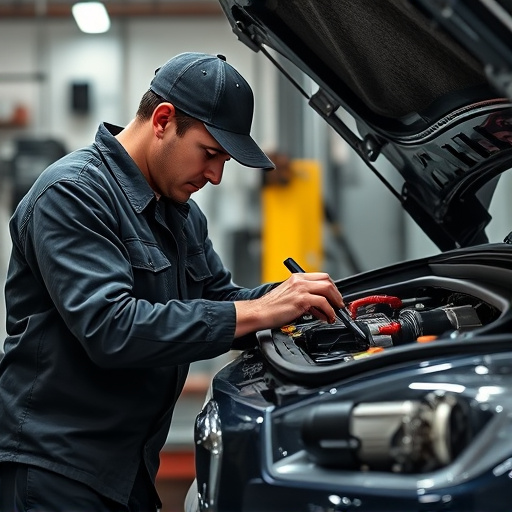 auto technician working