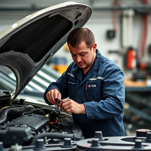 auto technician working