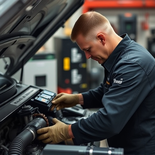 auto technician working
