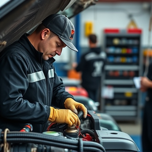 auto technician working