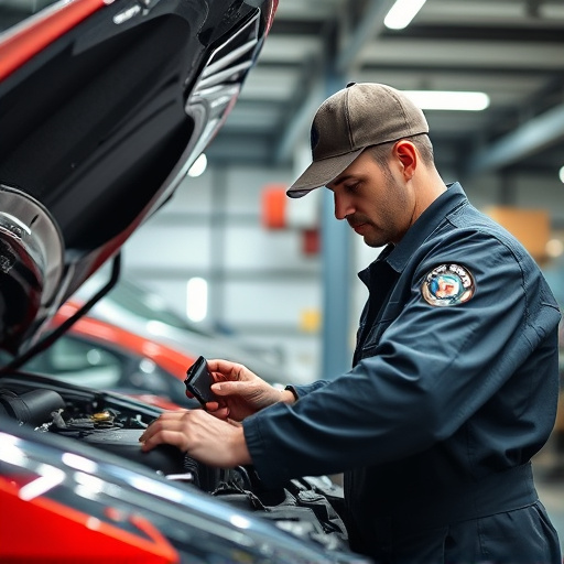 auto technician working