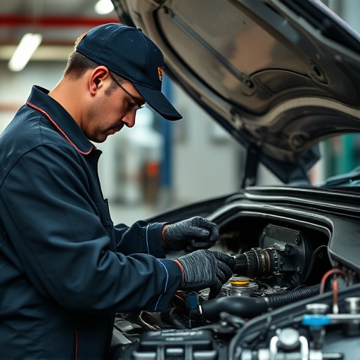 auto technician working