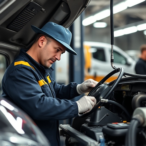 auto technician working