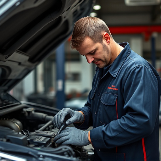 auto technician working