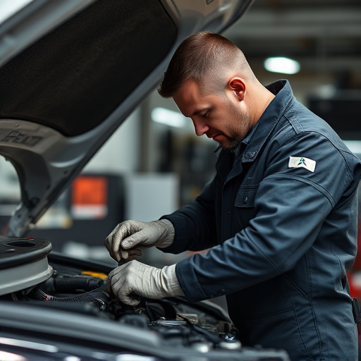 auto technician working