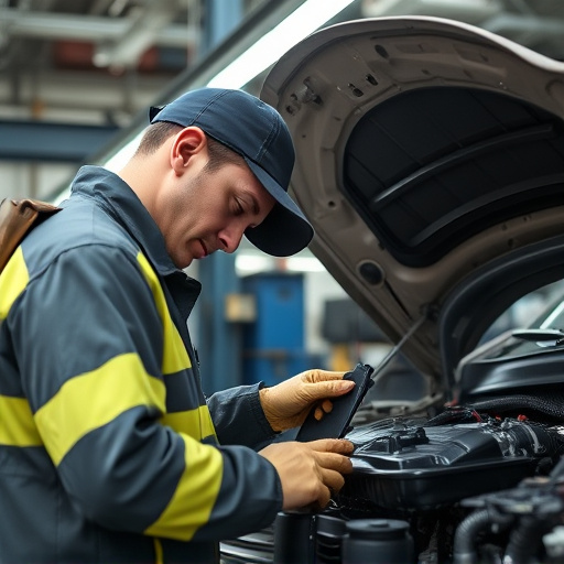 auto technician working