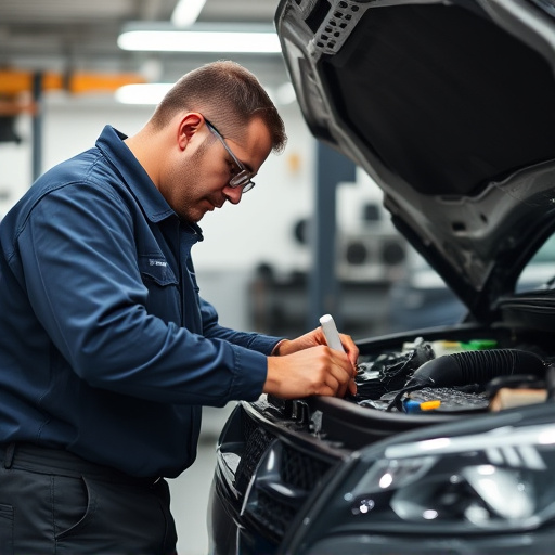auto technician working