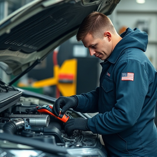 auto technician working
