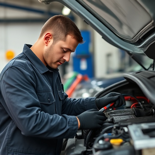 auto technician working