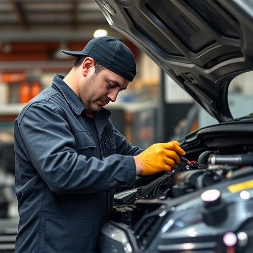 auto technician working
