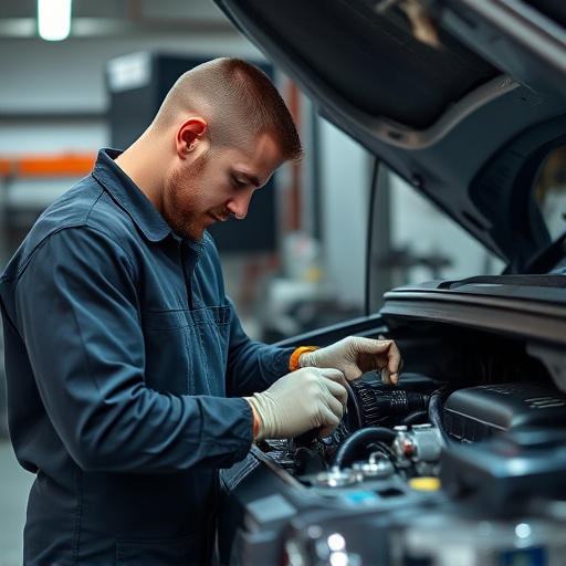 auto technician working
