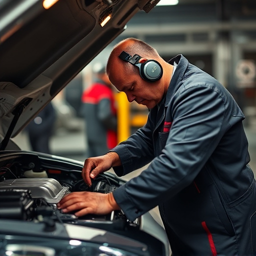auto technician working