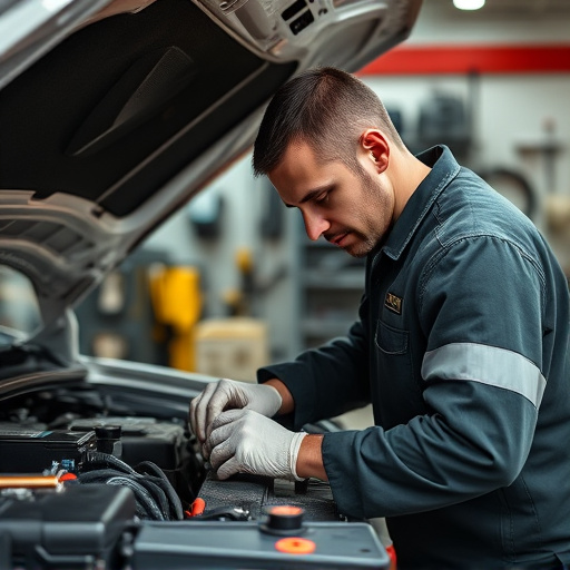 auto technician working