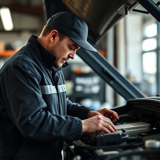 auto technician working