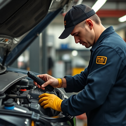 auto technician working