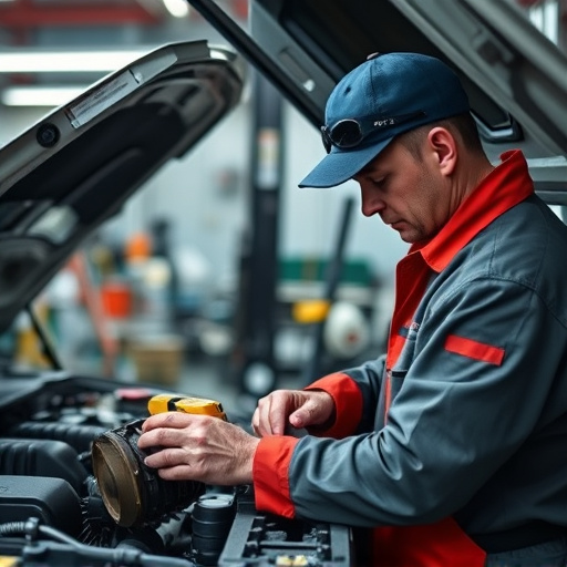 auto technician working