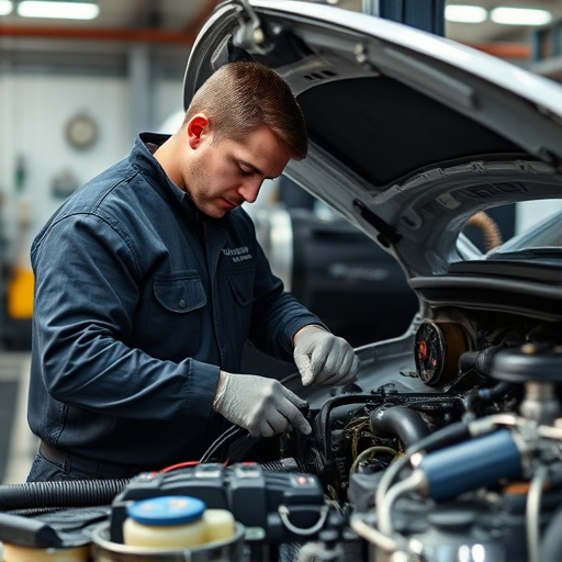 auto technician working