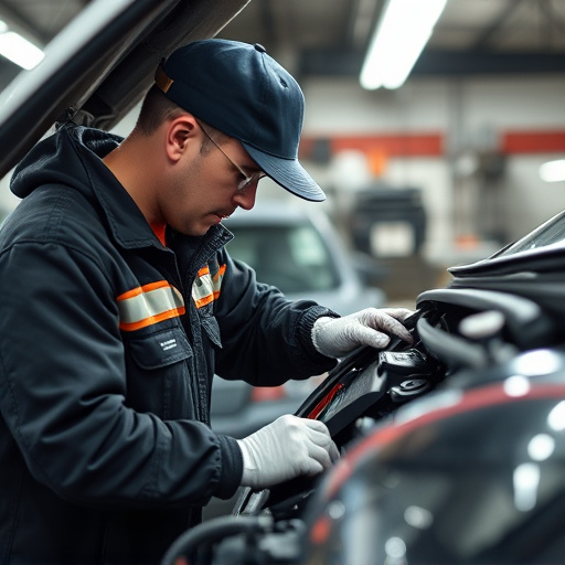 auto technician working