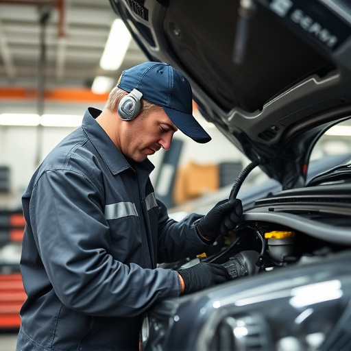 auto technician working