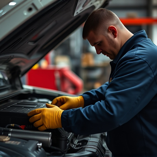 auto technician working