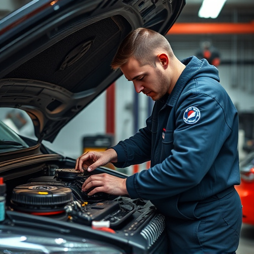 auto technician working