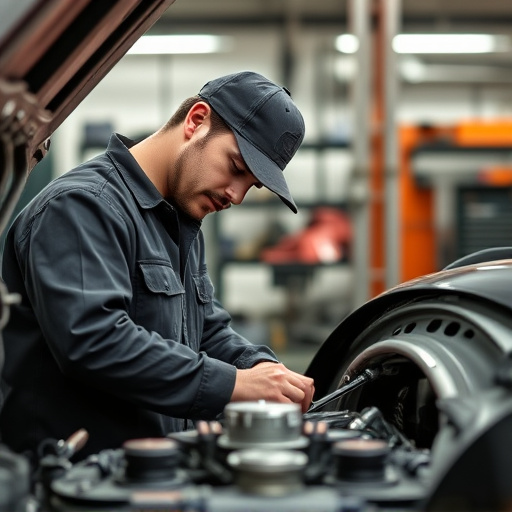 auto technician working