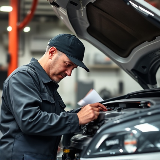 auto technician working