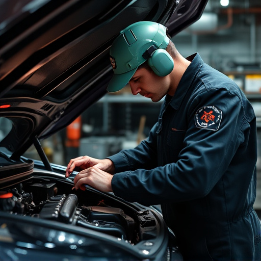 auto technician working