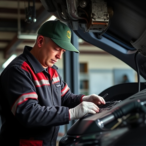 auto technician working