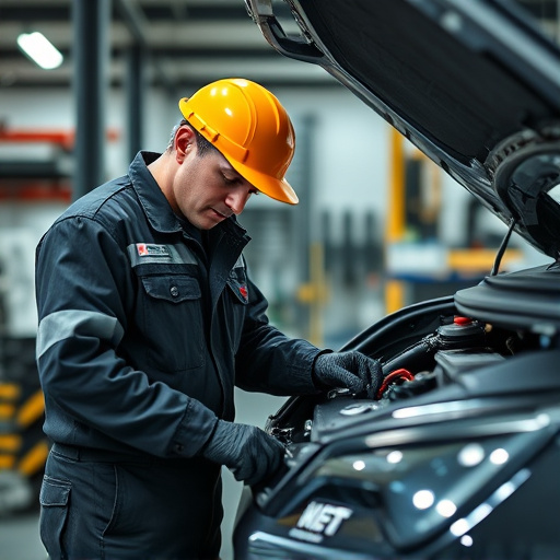 auto technician working
