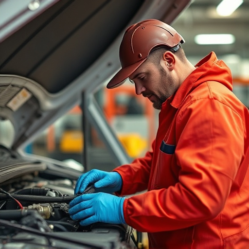 auto technician working