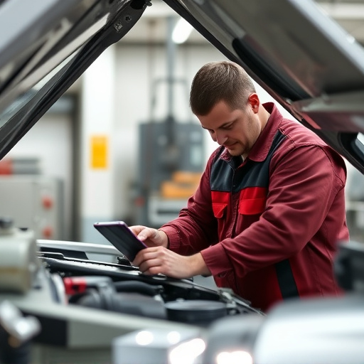 auto technician working