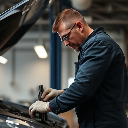 auto technician working
