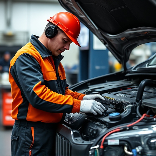 auto technician working