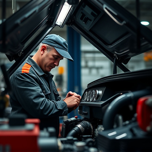 auto technician working