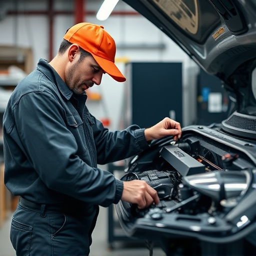auto technician working