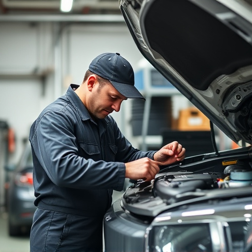 auto technician working
