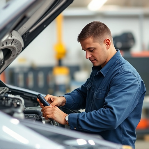 auto technician working
