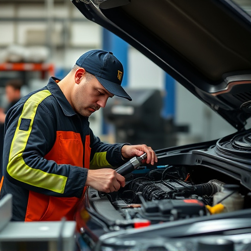 auto technician working