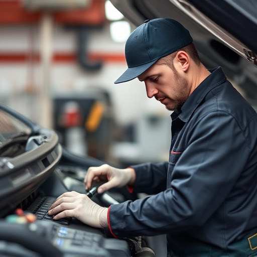 auto technician working