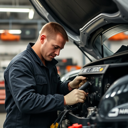 auto technician working