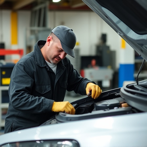 auto technician working
