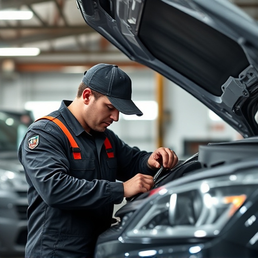 auto technician working