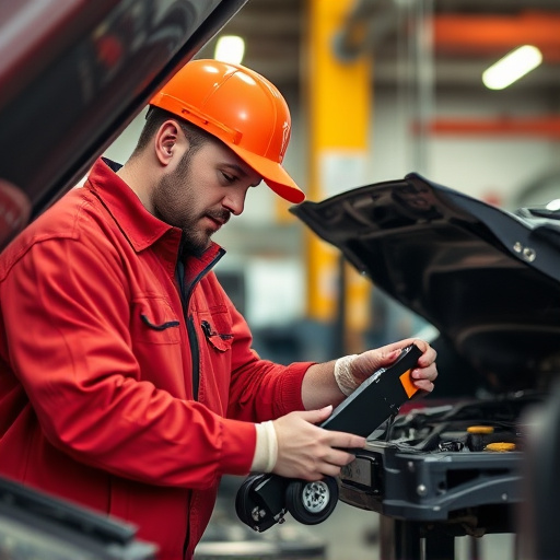 auto technician working