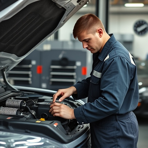 auto technician working