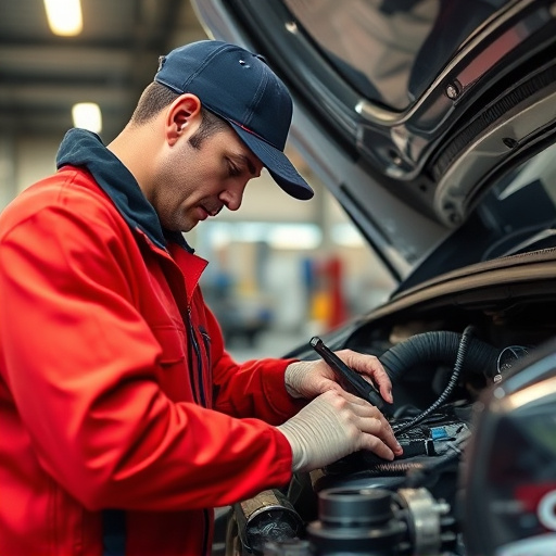 auto technician working