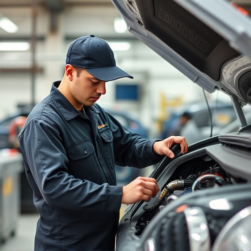 auto technician working