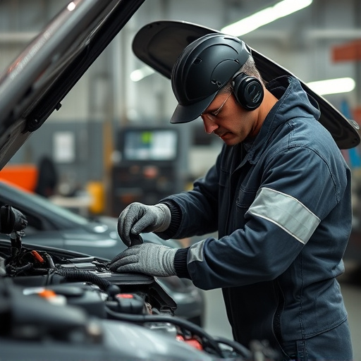 auto technician working