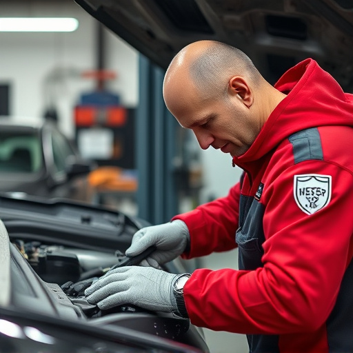 auto technician working