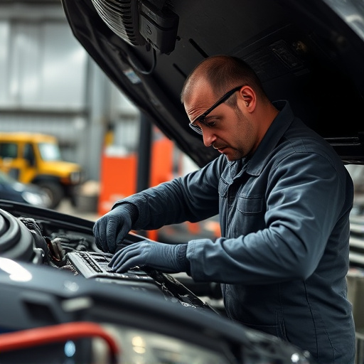 auto technician working